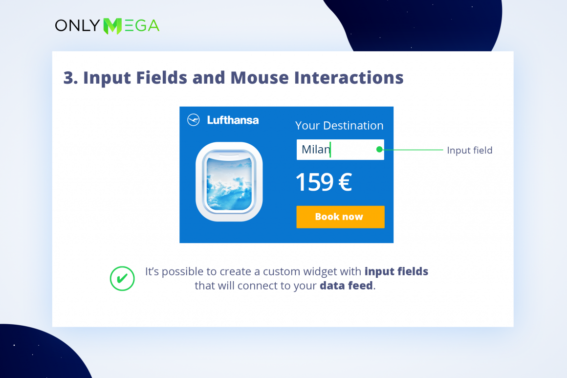 Create Input fields in banners with Bannernow platform